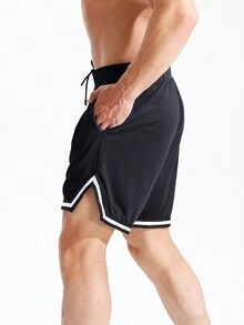 Quick-Drying Running Shorts With Pockets - LightweightSports Shorts For Fitness And Running - Black - View 9