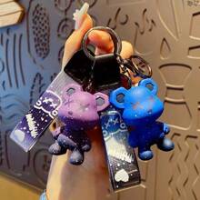 1入組熊鑰匙圈藍色的適用於汽車 - 藍色 - 查看 2