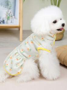 Vestido para Perro. Bonito Diseño Floral Cómodo. Color al Azar. - Multicolor - Ver 7