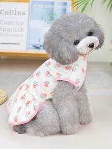 Vestido para Perro. Bonito Diseño Floral Cómodo. Color al Azar. - Multicolor - Ver 5