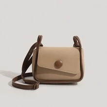 Túi đeo vai vuông nhỏ màu thời trang dành cho nữ - Màu Khaki - Xem 2