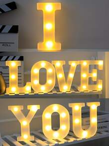 1pc LED Letter Light A-Z 26 Letters 0-9 Arabic Numerals, Red Heart, Pink Heart, Suitable For Birthday Party Decoration, Wedding Decoration, Decoration, Gift Decoration, Party Decoration Outdoor Lights Fairy Lights Christmas Decoration,Christmas Lights,Fairy Lights