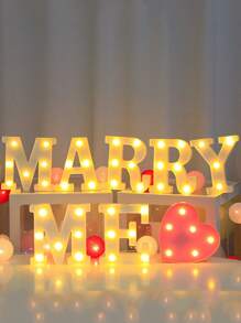 1pc LED Letter Light A-Z 26 Letters 0-9 Arabic Numerals, Red Heart, Pink Heart, Suitable For Birthday Party Decoration, Wedding Decoration, Decoration, Gift Decoration, Party Decoration Outdoor Lights Fairy Lights Christmas Decoration,Christmas Lights,Fairy Lights