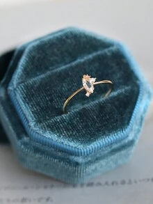 1入組閃光橢圓形圓環女士們首飾類適合女士S925純銀精美圓環精細的首飾類禮品適合女孩適用於定情戒指 - 金色 - 查看 5