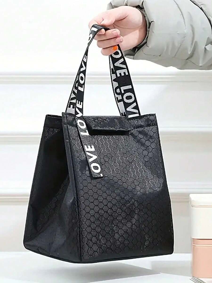 1 件隔热便携式便当袋 - 大容量、多功能、防水、可手洗 - 非常适合户外野餐、午餐和工作午餐 - 非常适合学校、教室和食堂的青少年和工人午餐袋女士午餐盒袋女士学校用品配件学校袋学校配件学校用品 - 黑色 - 查看 1