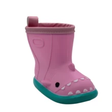 Bota Peques Shark Impermeable Lluvia Peques Tiburón Varios Colores - Rosa - Ver 3