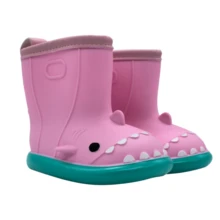 Bota Peques Shark Impermeable Lluvia Peques Tiburón Varios Colores - Rosa - Ver 1
