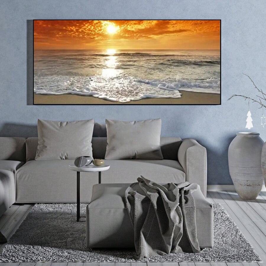 1入組大尺寸40x70cm成人初學者diy鑽石畫套件,景色主題,客廳裝飾禮物