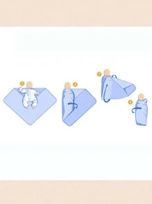 4pcs Grey Newborn Infant Receiving Blanket, Multi-functional Baby Swaddle Blanket, Receiving Blanket, Burping Cloth - Grey - View 4