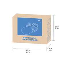 多功能室內遊戲柔軟的嬰兒毯子活動音樂播放睡眠地墊鋼琴鍵盤健身邊框嬰兒健身房地墊健身架鋼琴音樂玩具 - 綠色 - 查看 5