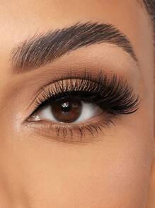 10 对俄罗斯条状睫毛蓬松水貂睫毛 3D 假睫毛俄罗斯浓密睫毛假睫毛戏剧凌乱水貂睫毛纤长狐狸眼提升效果睫毛延长套装全睫毛条，可拉长和丰盈眼角美容化妆条状睫毛，睫毛，睫毛，假睫毛 - 黑色 - 查看 7