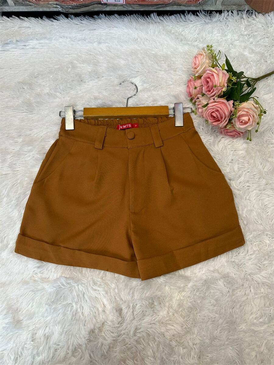 Women Shorts - 卡其色 - 查看 1
