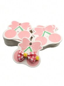 30入組時尚櫻桃形狀珠寶包裝紙板儲物盒 - 粉色 - 查看 2