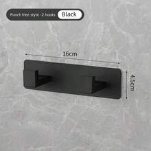 Gancho Para Toallas Y Accesorios De Baño - Negro - Ver 3