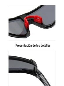 Gafas de sol polarizadas con protección UV para mujeres y hombres - Azul - Ver 5