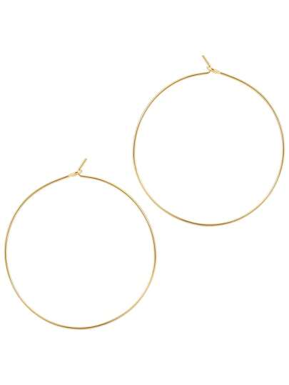 1 Paio Di Orecchini Ad Anello Sottili D'oro Per Donne - Orecchini Ad Anello Leggeri E Ipoallergenici - Grande 50mm