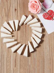 24PCS Triangles Shaped Cutting Blender Makeup Cosmetics Sponge Latex-Free Makeup Sponge Both Wet And Dry Triangle Cosmetic Puff Soft Makeup Sponge Blender - White - View 2