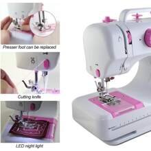 Mini Sewing Machine for Beginner, Portable Sewing Machine - Blanco - Ver 3