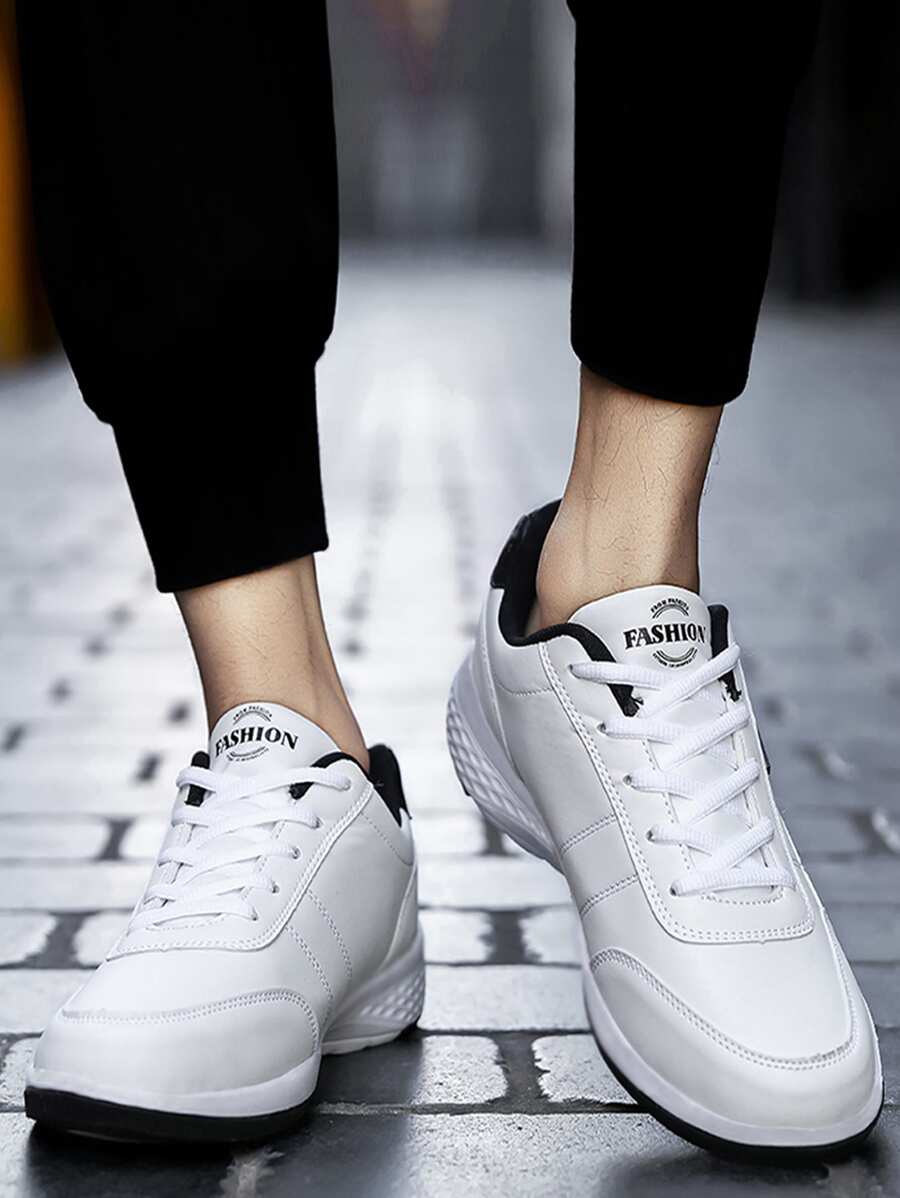 2024 New Arrival Teenager Sneakers, Mixed Leather Upper, Trendy Solid