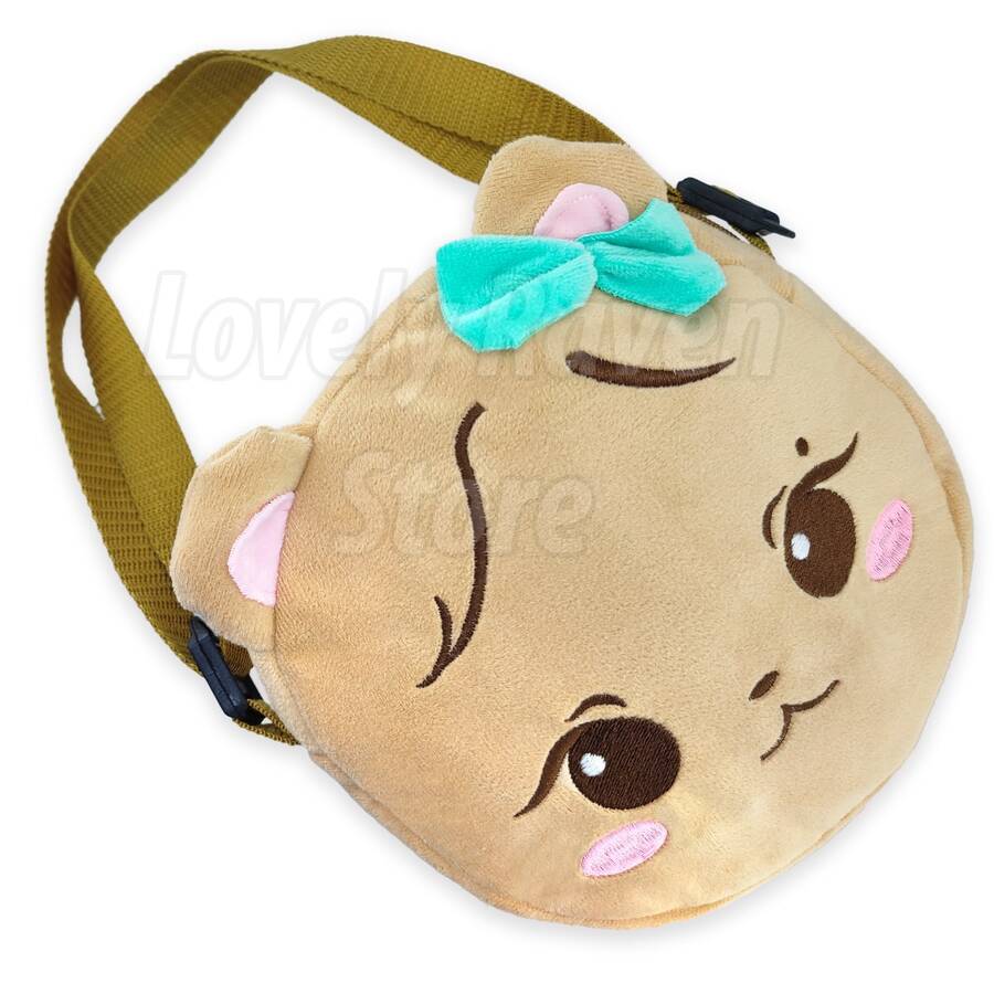 Black pink Jennie Bolsa tipo crossbody osita moda kpop korea - Caqui - Ver 1