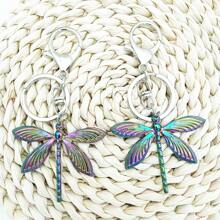 Colorful Dragonfly Shaped Keychain, Bag & Car Keyring Pendant - Multicolor - View 2