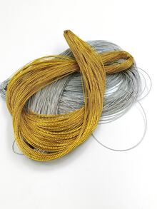 1根金色手縫裝飾線,diy金屬聚酯縫紉線 - 金色 - 查看 4