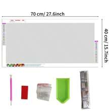 1入組大尺寸40x70cm成人初學者diy鑽石畫套件,景色主題,客廳裝飾禮物