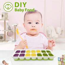 1pc 14-cavity Square Ice Cube Tray With Silicone Bottom, Easy Release & Lid, Homemade Ice Box - Green - View 4