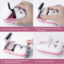 Mini Thermal Inkless Printer with 10Rolls Papers Portable Wireless Smart Pink Printer for Photos, Receipts, Labels