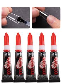 5 قطع ملصقات أظافر شفافة، غراء أظافر، جل تعزيز امتداد الأظافر، أدوات فن الأظافر سريعة الجفاف - شفاف - مشاهدة 1