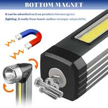 Rechargeable Rotatable LED Flashlight, Foldable Outdoor Torchlight Built-In Lithium Battery For Trekking/Working - 1個 - 查看 2