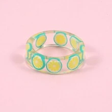 4 cái/bộ Trẻ em Acrylic Hình Trái cây Nhẫn - Nhiều màu - Xem 2
