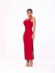 Women Dresses - 紅色 - 查看 3