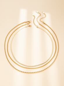 stks/set 14-karaats vergulde waterdichte, aanslagbestendige roestvrijstalen visgraatketting voor dames, sierlijke gouden ketting en eenvoudige gelaagde gouden ketting - gouden sieradencadeauset voor dames
