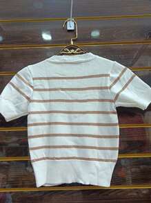 Women Knit Tops - Màu Hồng baby - Xem 1