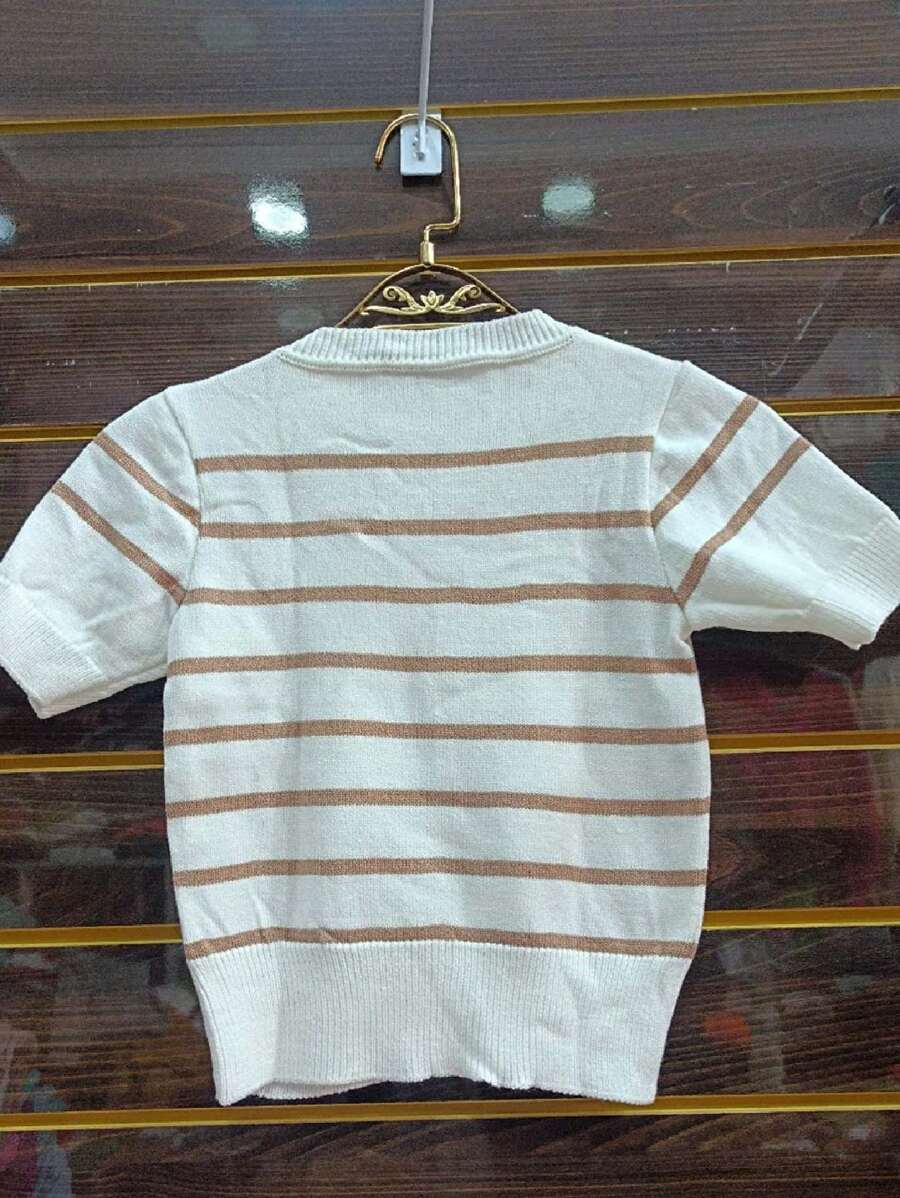 Women Knit Tops - Màu Hồng baby - Xem 1