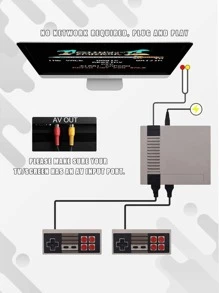 Retro Game Console, Built-In 620 Classic Video Game Console, Handheld Family TV Game Console For Kids And Adults With AV Output, - Multicolor - View 4