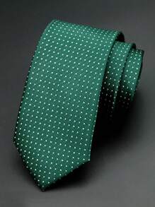 1 件男士 6 厘米宽绿色窄领带，适合休闲、婚礼、派对男士领带 - 綠色 - 查看 1