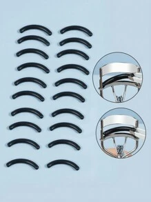 20片装睫毛夹替换条，硅胶睫毛夹替换垫，带盒，适用于睫毛卷翘，化妆品，价格实惠，可用于房间装饰、梳妆台、旅行、卧室、化妆配件、睫毛夹、圣诞礼物、化妆品、化妆工具、便宜货、礼品、女士礼品、圣诞礼物、赠品、旅行、便宜货、旅行必备品 - 黑色 - 查看 2