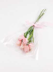 1 set/2 sets, 17.4in/44cm, Flores artificiales, Ramo artificial de tulipanes, Ramo floral de tacto real, Ramo de tulipanes para regalo, Decoración de picnic de fiesta, Ramo de tulipanes falsos, Adecuado para decoración del hogar, boda al aire libre, fiesta, decoración de dormitorio, decoración del hogar, decoración de fiestas, regalo del Día de la Madre, regalo del Día de San Valentín, regalo de cumpleaños, decoración de regreso a la escuela, decoración de primavera en el hogar, decoración de cocina, oficina, ceremonia de graduación - Rosa - Ver 7