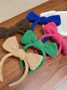 2pcs Women's Multicolor Rabbit Ear & Bear Ear Headband, Cute & Simple Hair Hoop For Daily Wear - Multicolor - View 4