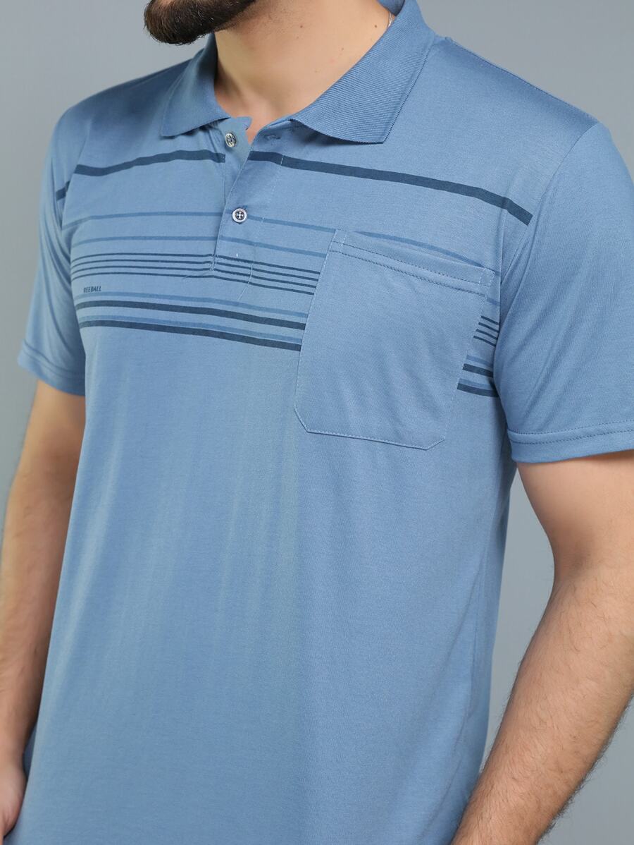 Men Polo Shirts - Màu xanh nhạt - Xem 1