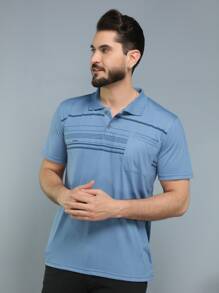 Men Polo Shirts - Màu xanh nhạt - Xem 3