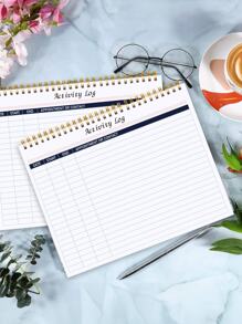 BUBU Activity Log Notepad - Undated To Do List Task with Goals Planning Pad and Daily Schedule Tear-Off Notepad,Stationery Office School Supplies - White - View 1