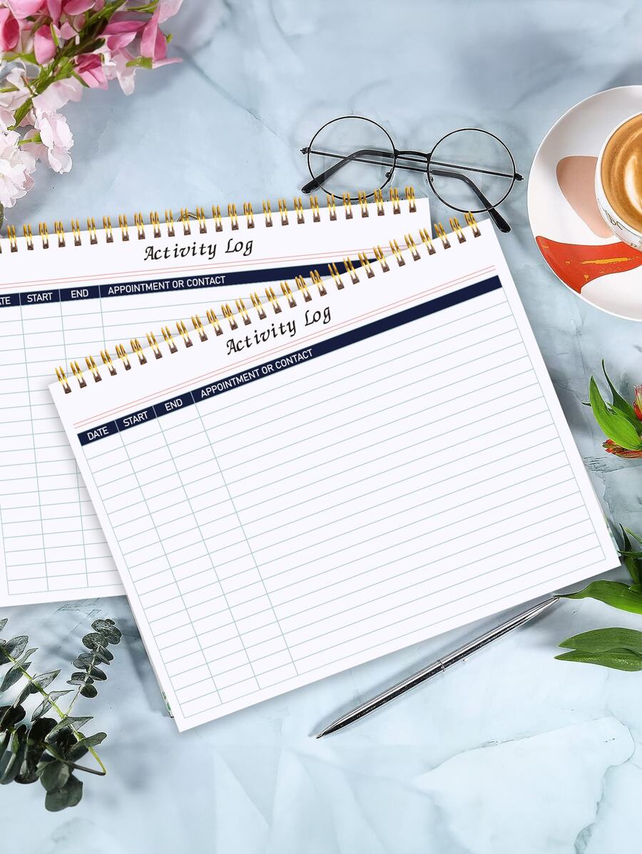 BUBU Activity Log Notepad - Undated To Do List Task with Goals Planning Pad and Daily Schedule Tear-Off Notepad,Stationery Office School Supplies - White - View 1