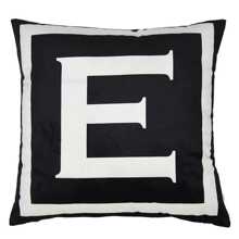 1 件字母系列枕頭套,現代簡約風格 26 個英文字母印花單面桃皮靠墊套,帶隱藏拉鍊,適合客廳沙發臥室床裝飾