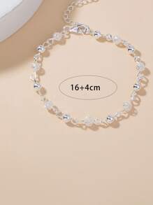 Nooxian Bead Detail Link Bracelet - Silver - View 5