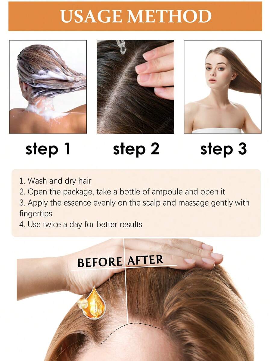 Hair Regrowth Ampoules, 7pcs 2ml Ampullen für das Haarwachstum, Hair