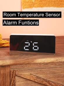 1 pieza Espejo LED Reloj digital, Espejo de maquillaje retroiluminado Reloj despertador, Alimentado por batería y enchufe, Brillo ajustable, Para estudiante, Decoración del hogar, Decoración de la habitación, Regalo de cumpleaños, Graduación, Decoración de dormitorio, Decoración de dormitorio, Regreso a la escuela, Decoración escolar, Sorpresa escolar