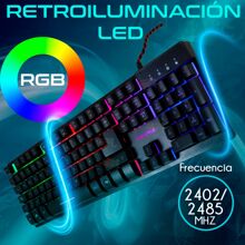 Teclado Gamer Alámbrico Con Luz RGB Para Juegos PC - Negro - Ver 5